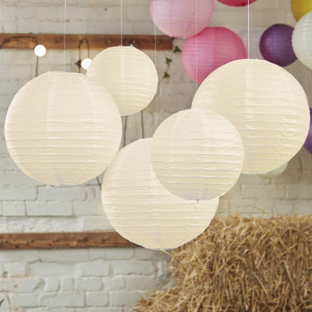 Hanging Decorations |   Ivory Paper Lantern Decorations Hanging Decorations Hanging Decorations