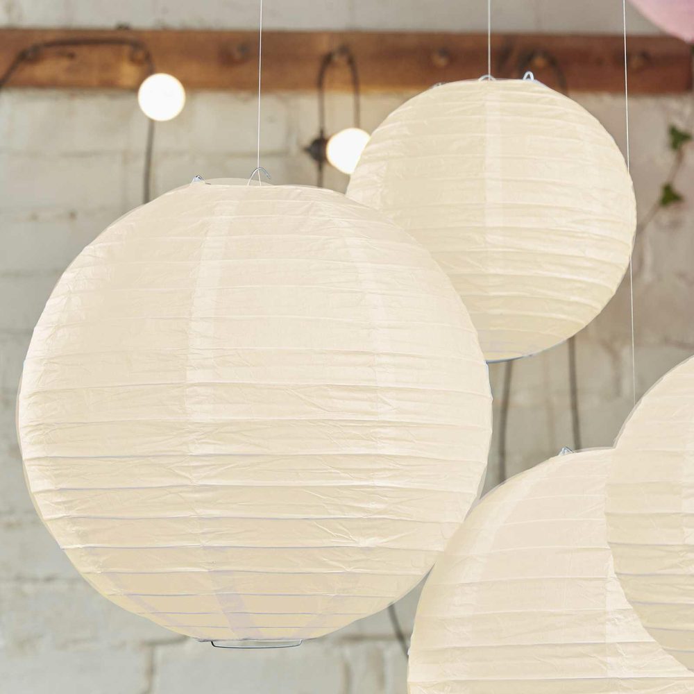 Hanging Decorations |   Ivory Paper Lantern Decorations Hanging Decorations Hanging Decorations