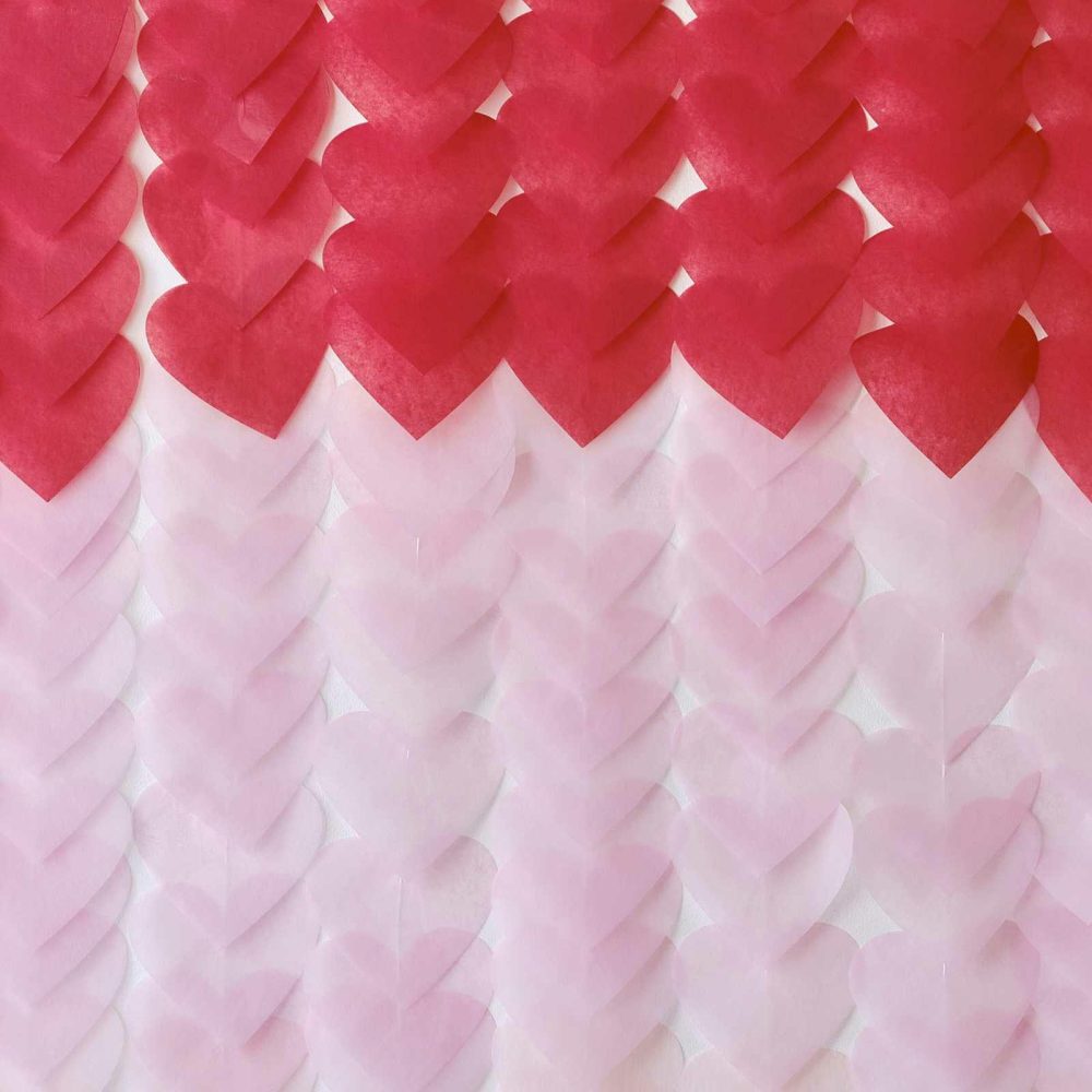 Hanging Decorations |   Ombre Heart Party Backdrop Hanging Decorations Hanging Decorations