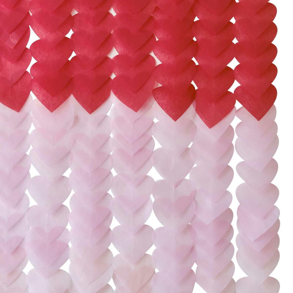 Hanging Decorations |   Ombre Heart Party Backdrop Hanging Decorations Hanging Decorations