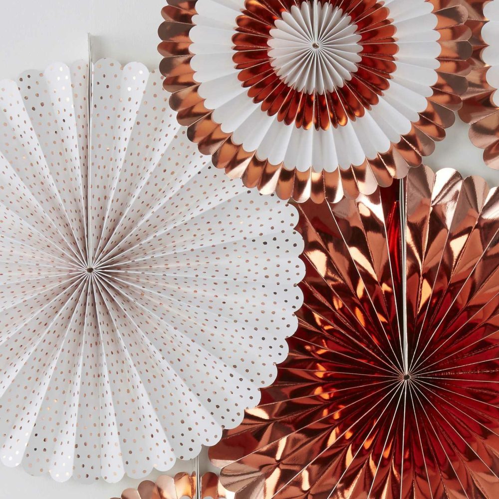 Hanging Decorations |   Paper Fan Rose Gold Party Decorations Hanging Decorations Hanging Decorations