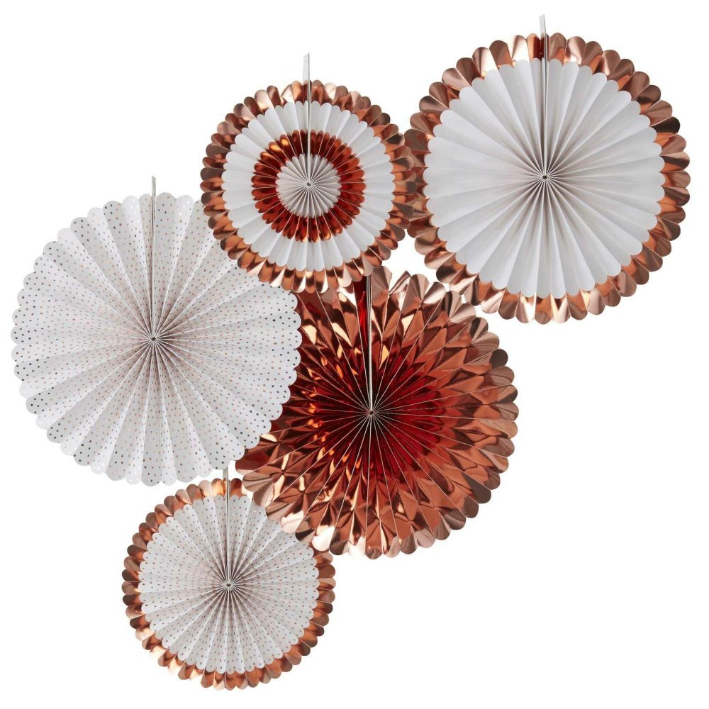 Hanging Decorations |   Paper Fan Rose Gold Party Decorations Hanging Decorations Hanging Decorations