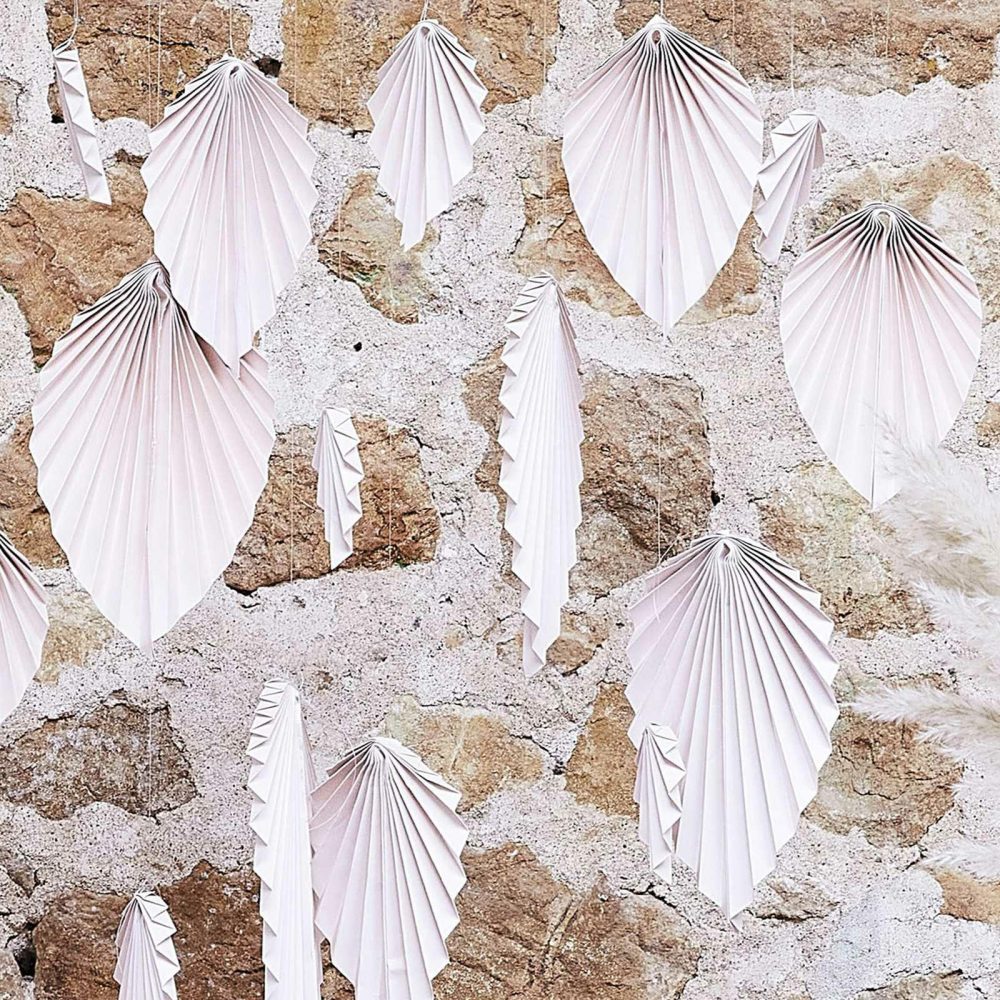 Hanging Decorations |   Pink Palm Spear Wedding Backdrop Backdrops Backdrops