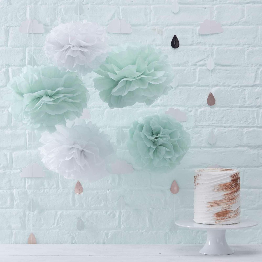 Hanging Decorations |   Tissue Pom Poms Baby Shower Decoration Party Decorations Hanging Decorations