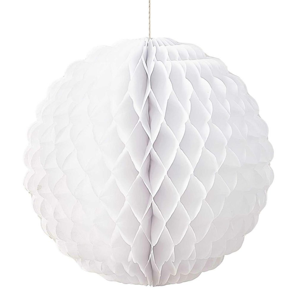 Hanging Decorations |   White Scalloped Honeycomb Decorations Hanging Decorations Hanging Decorations