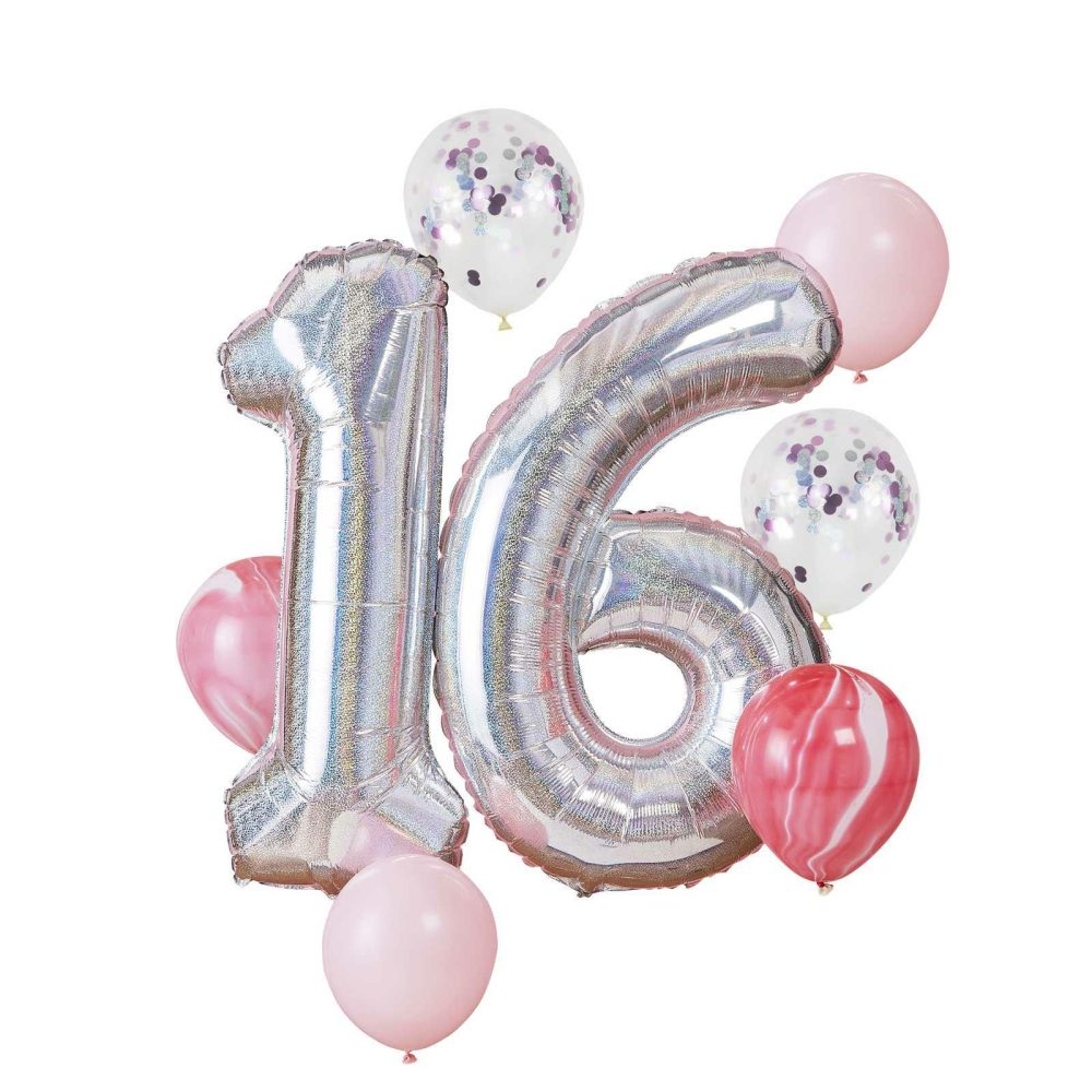 Helium Balloons |   16Th Birthday Balloon Bundle Balloons Foil Balloons