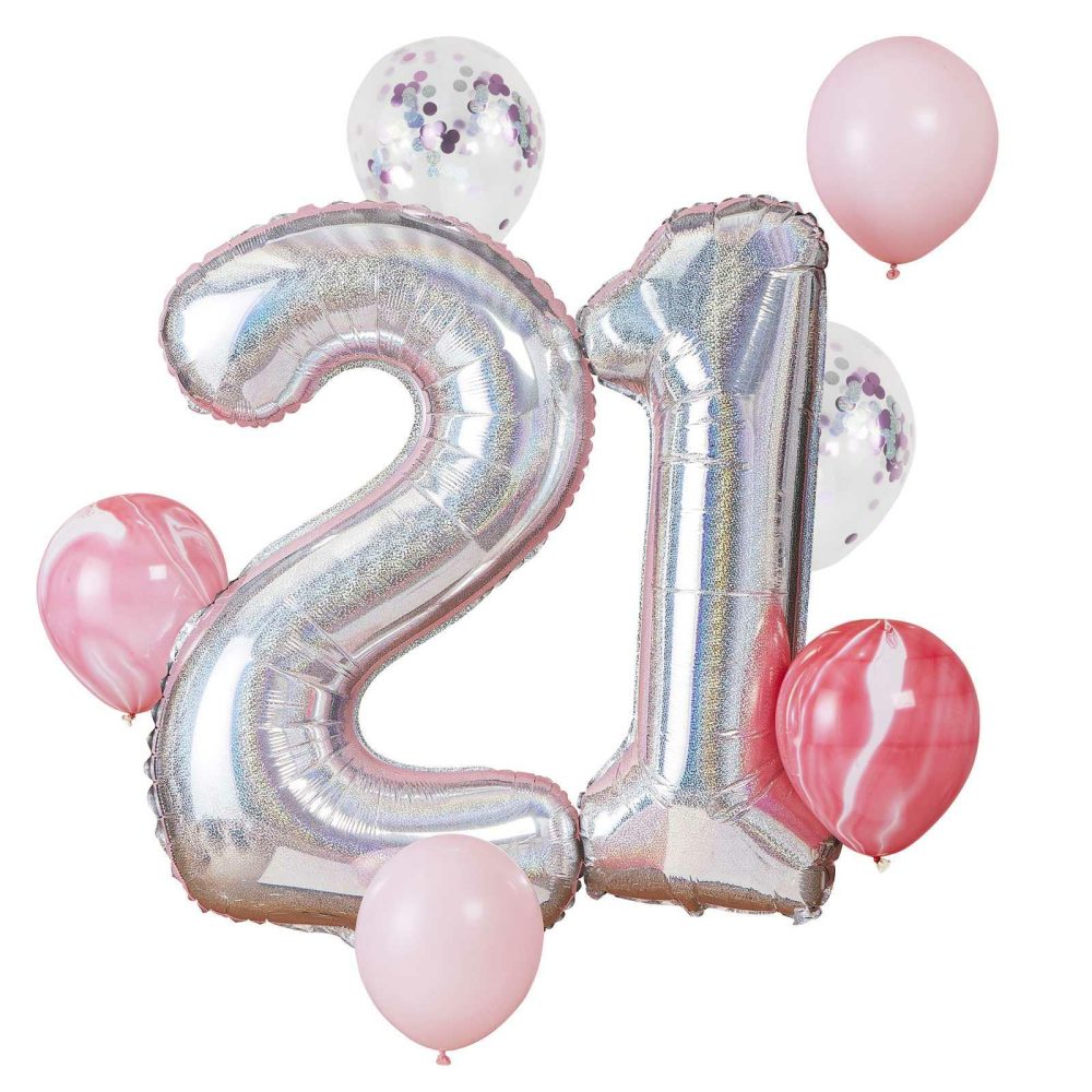 Helium Balloons |   21St Birthday Balloon Bundle Balloons Foil Balloons