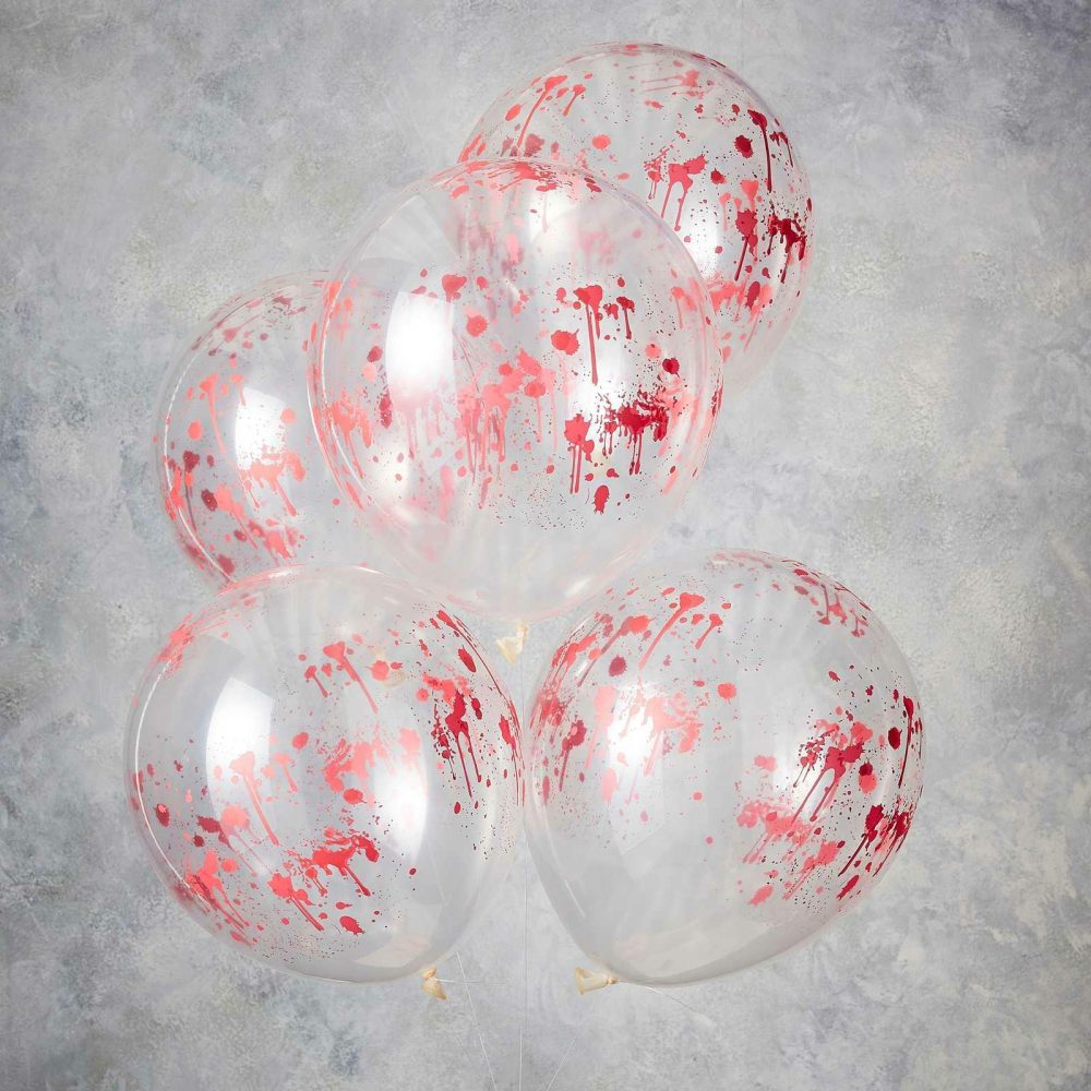 Helium Balloons |   Blood Print Halloween Party Balloons Balloons Helium Balloons