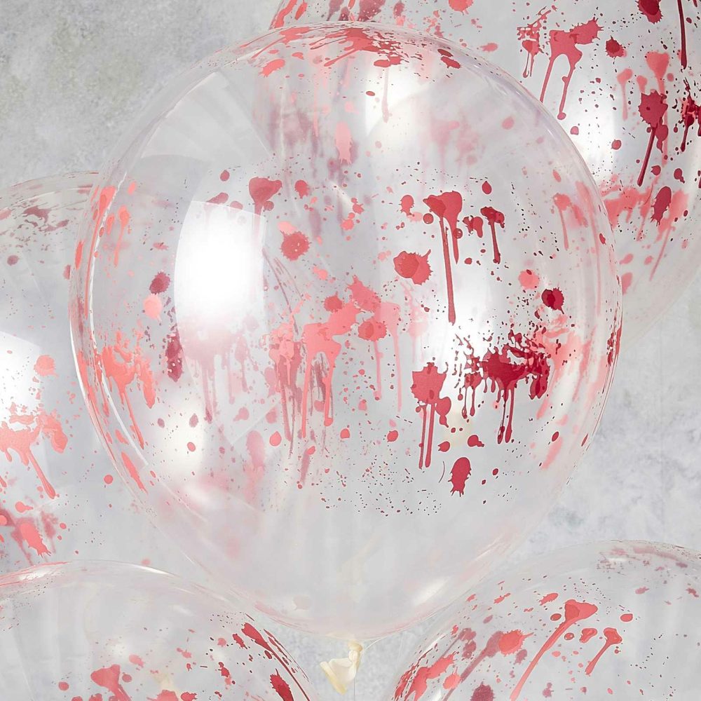 Helium Balloons |   Blood Print Halloween Party Balloons Balloons Helium Balloons