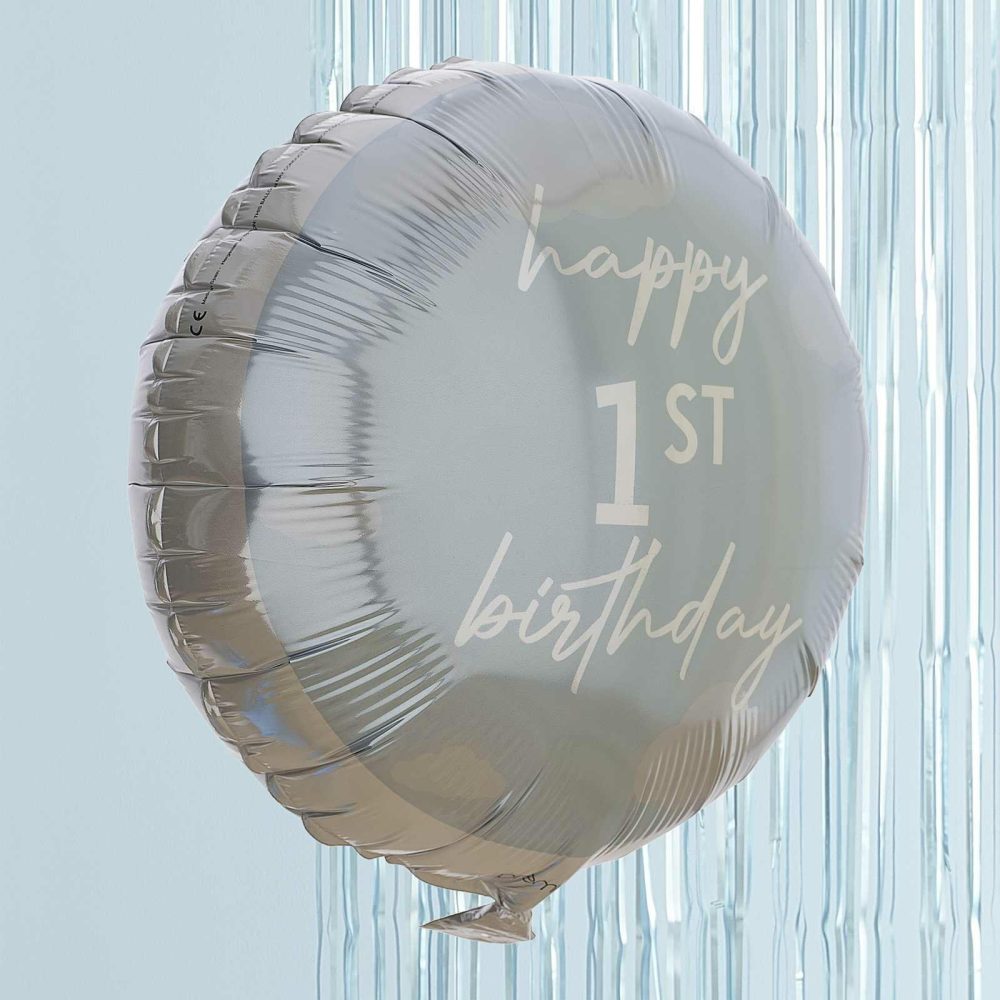 Helium Balloons |   Blue Happy 1St Birthday Balloon Balloons Helium Balloons