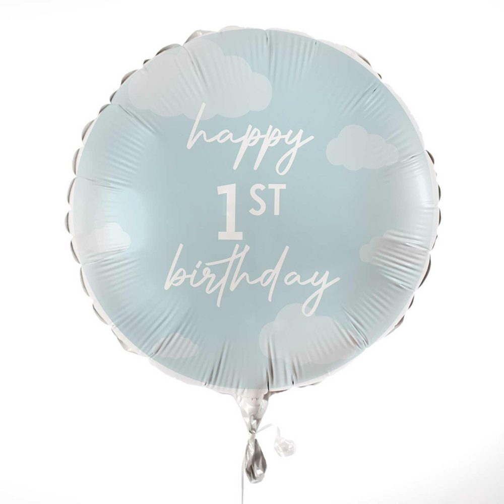 Helium Balloons |   Blue Happy 1St Birthday Balloon Balloons Helium Balloons