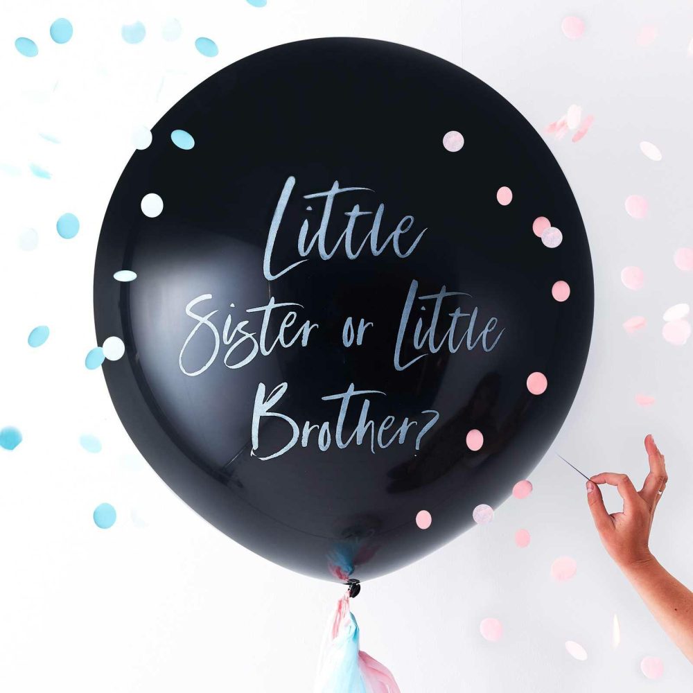 Helium Balloons |   Gender Reveal Little Brother Or Sister Balloon Baby Shower Balloons Baby Shower Balloons