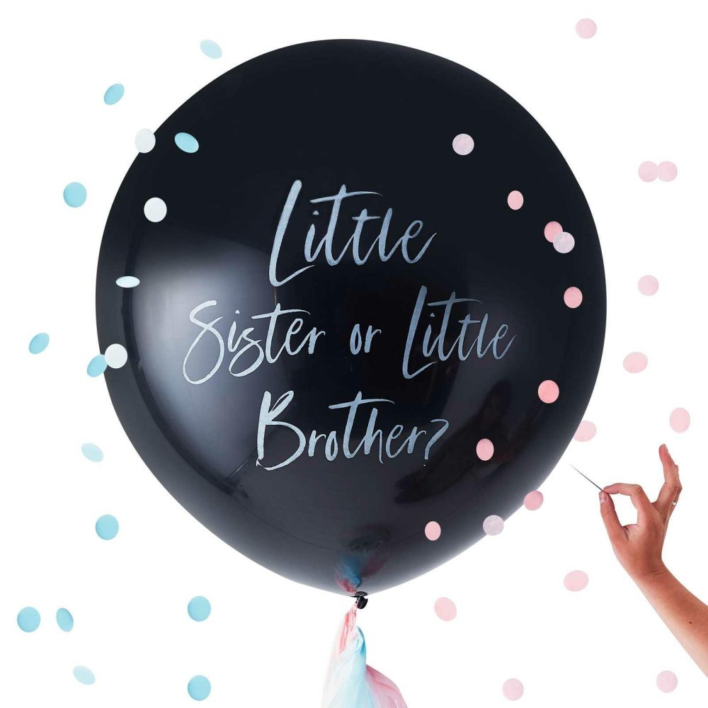 Helium Balloons |   Gender Reveal Little Brother Or Sister Balloon Baby Shower Balloons Baby Shower Balloons