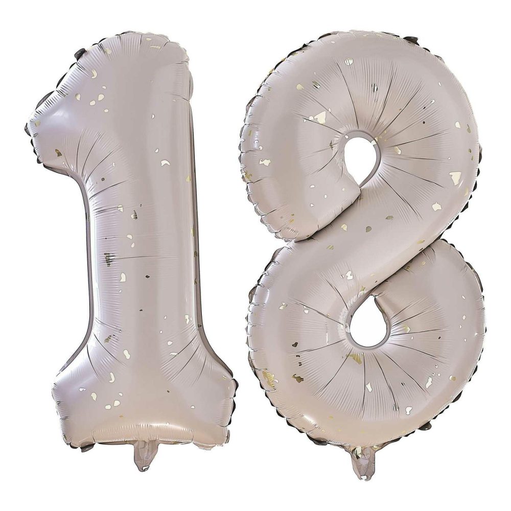 Helium Balloons |   Gold Speckle 18Th Birthday Balloons Balloons Helium Balloons