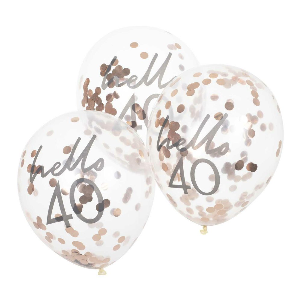 Helium Balloons |   Hello 40 Birthday Balloons Balloons Clear Balloons