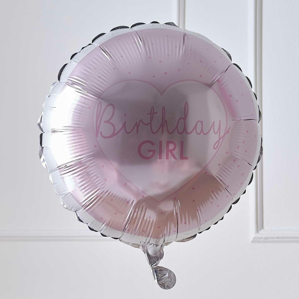 Helium Balloons |   Pink Birthday Girl Birthday Balloon Balloons Helium Balloons