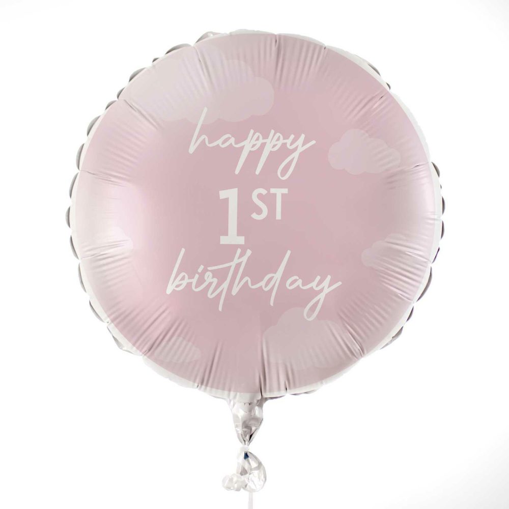 Helium Balloons |   Pink Happy 1St Birthday Balloon Balloons Helium Balloons