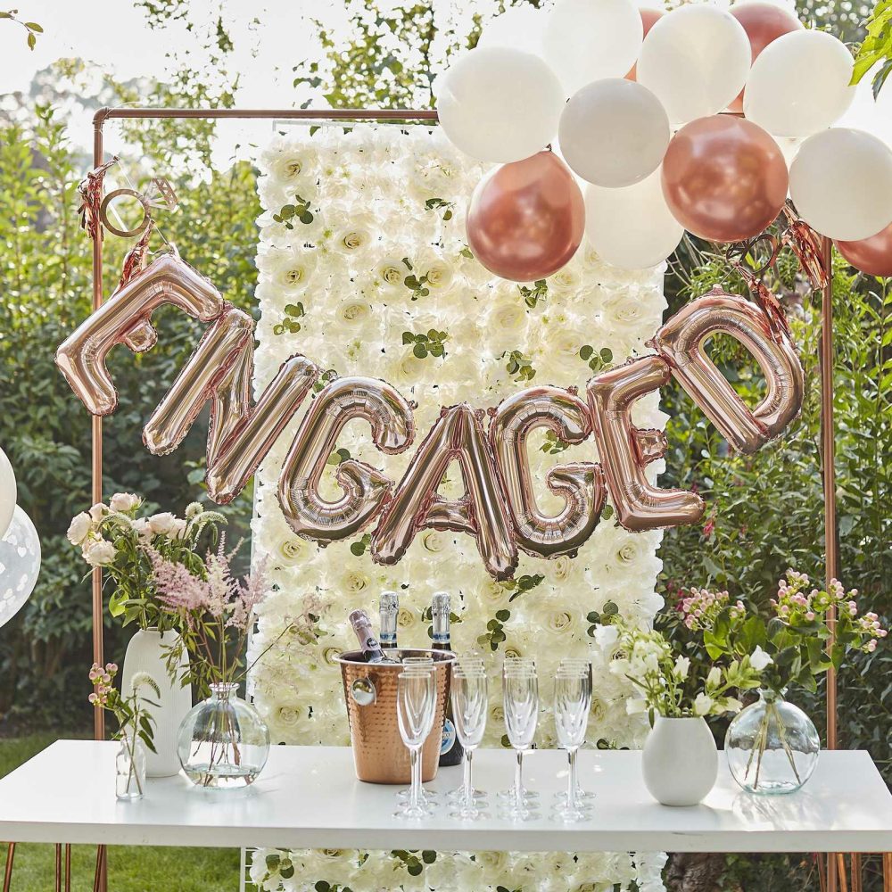 Helium Balloons |   She Said Yes Confetti Engagement Balloon Bundle Balloons Confetti Balloons