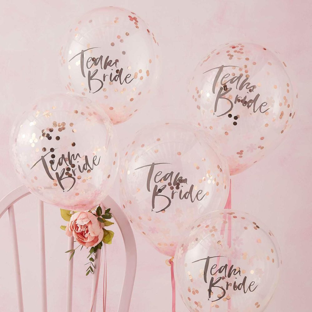 Helium Balloons |   Team Bride Confetti Balloons Balloons Confetti Balloons