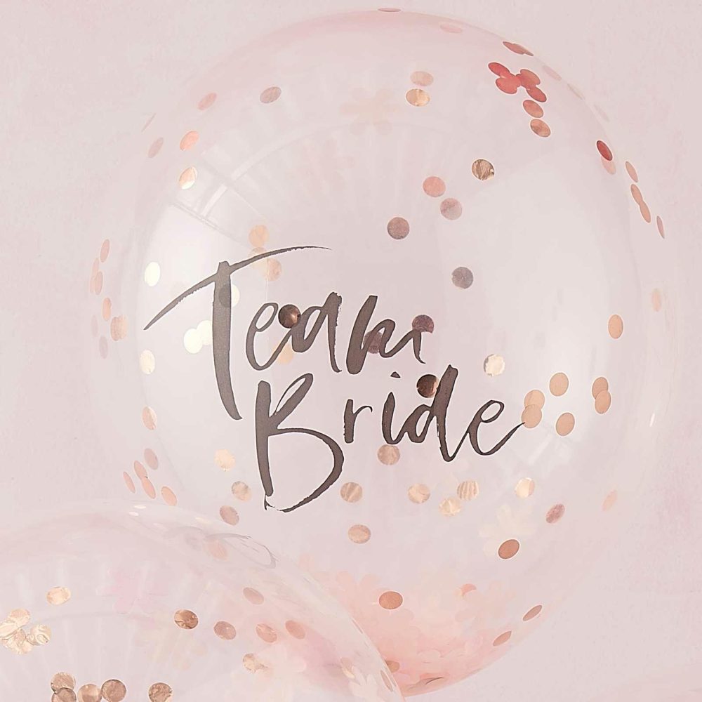 Helium Balloons |   Team Bride Confetti Balloons Balloons Confetti Balloons