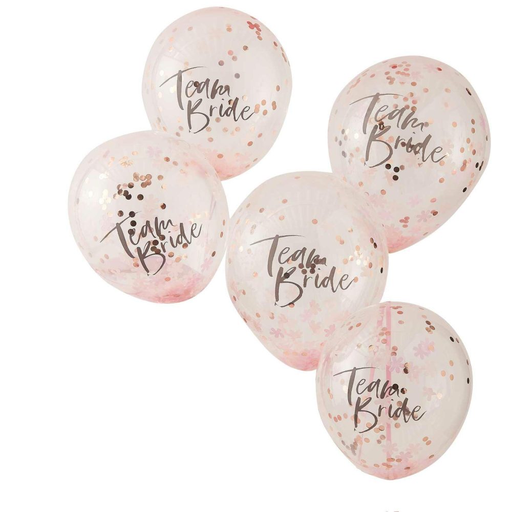 Helium Balloons |   Team Bride Confetti Balloons Balloons Confetti Balloons