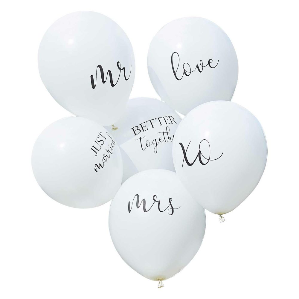 Helium Balloons |   White Wedding Balloons Bundle Balloons Helium Balloons