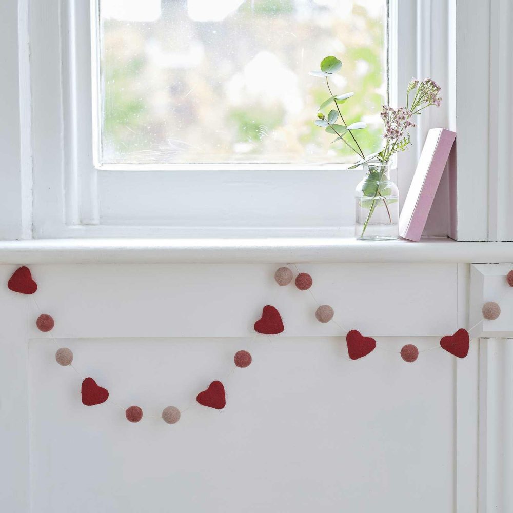 Home Accessories |   Felt Heart Bunting Home Accessories Home Accessories