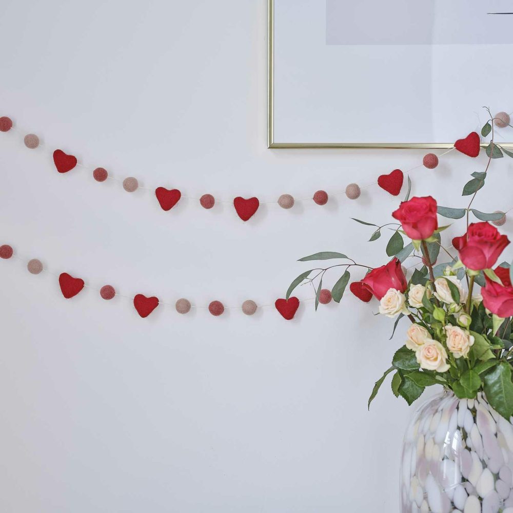 Home Accessories |   Felt Heart Bunting Home Accessories Home Accessories