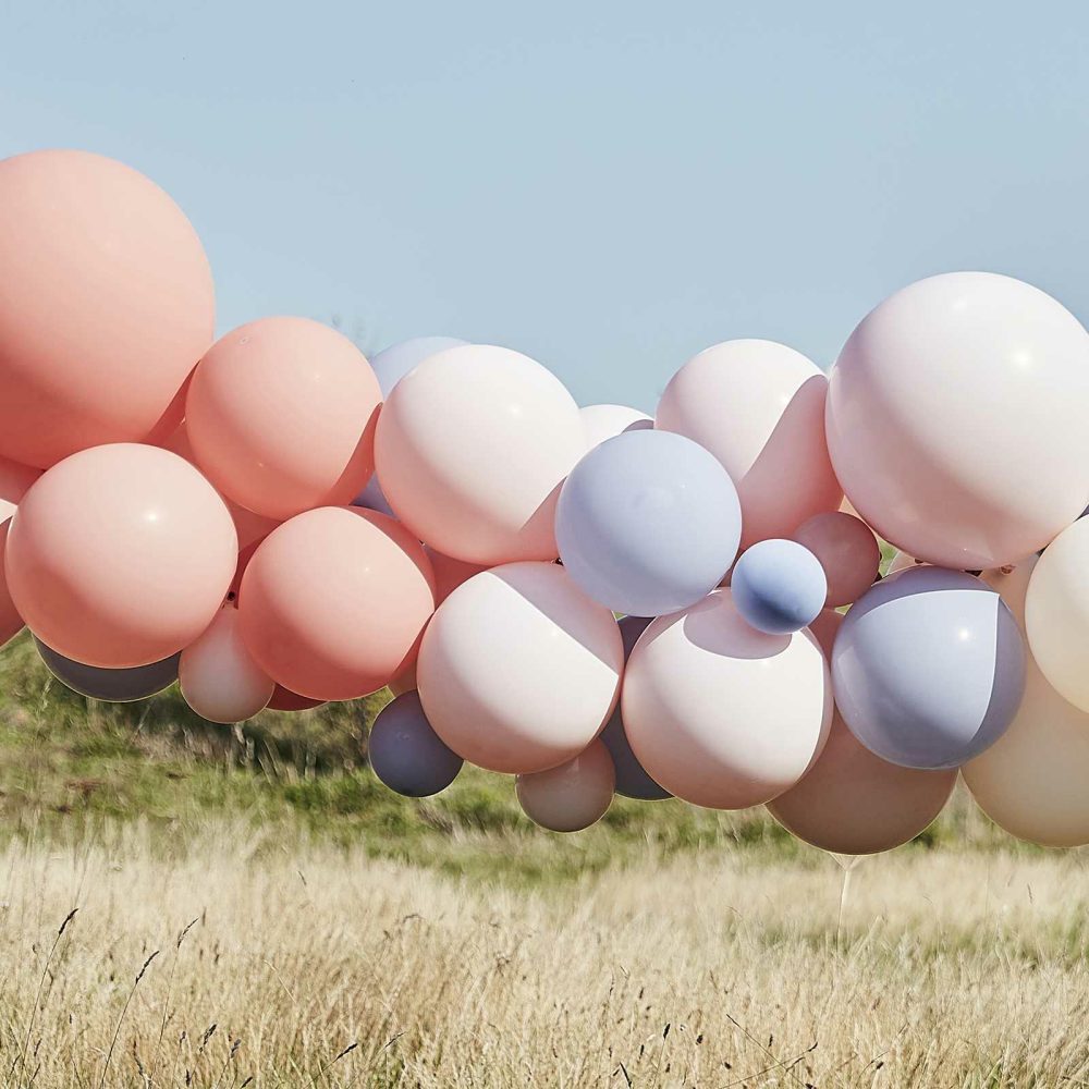 Latex Balloons |   Blush, Nude & Blue Bachelorette Party Balloon Arch Kit Balloon Arches Balloon Arches