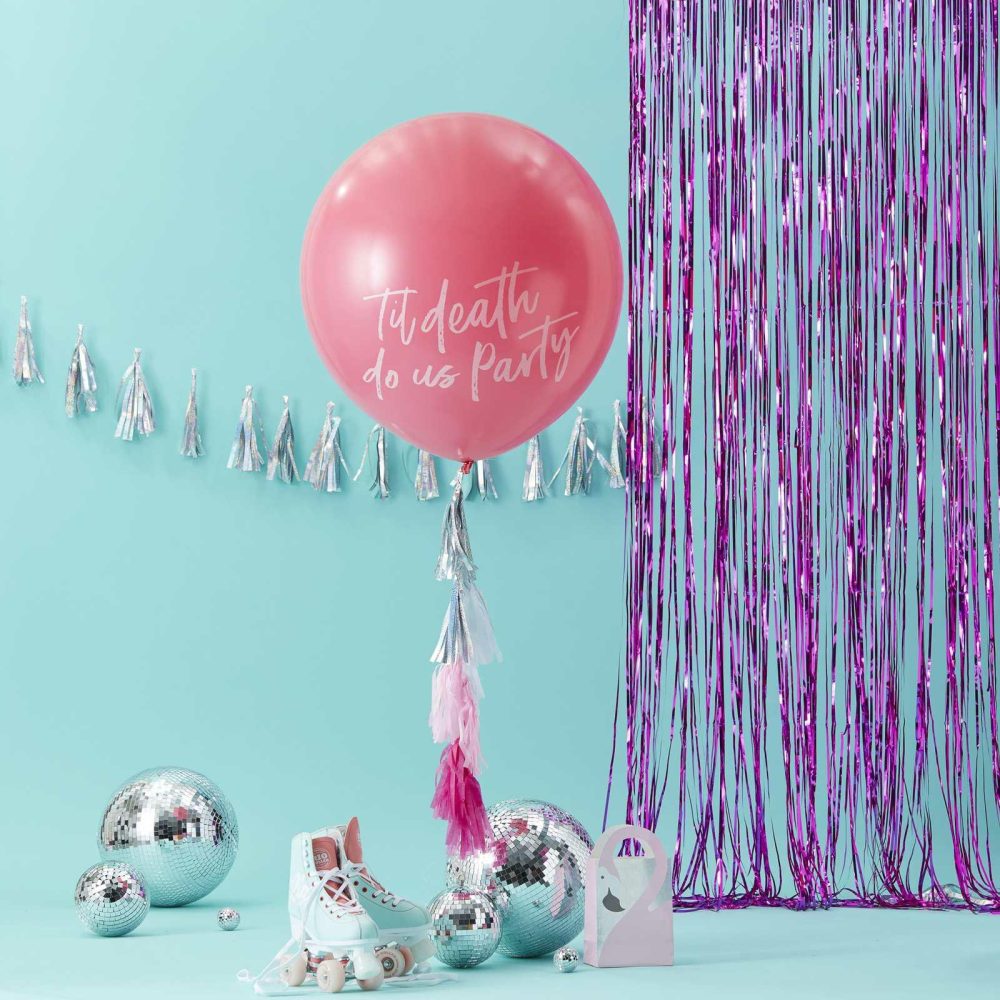 Latex Balloons |   Giant Pink Til Death Do Us Party Balloon Kit Balloons Giant Balloons