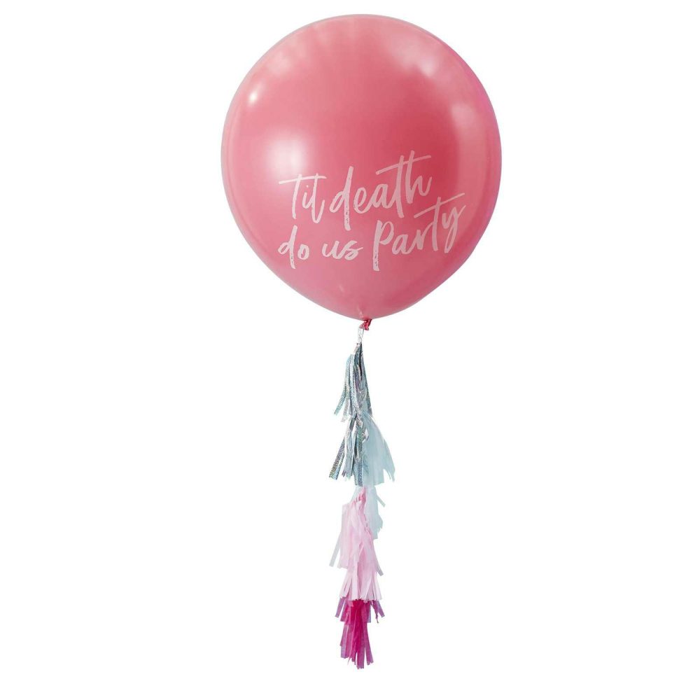 Latex Balloons |   Giant Pink Til Death Do Us Party Balloon Kit Balloons Giant Balloons