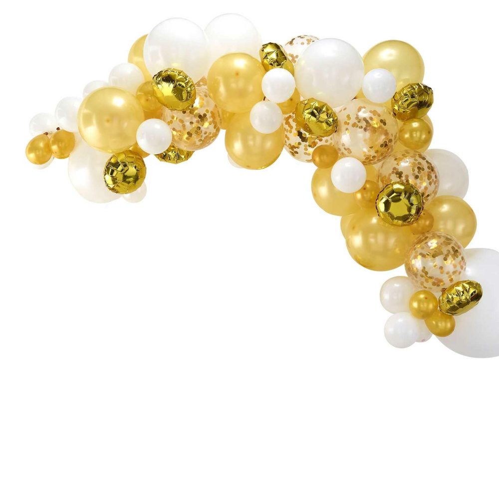 Latex Balloons |   Gold Balloon Arch Kit Balloon Arches Balloon Arches