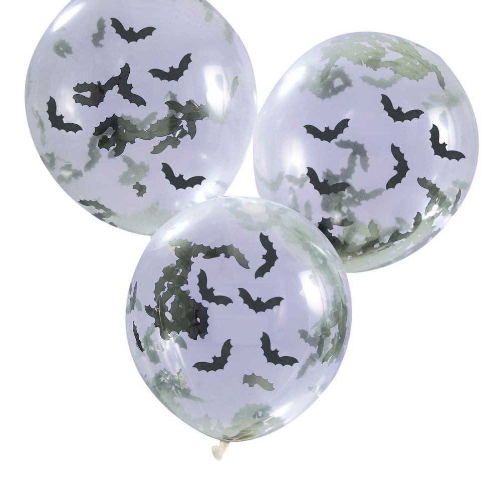 Latex Balloons |   Halloween Bat Confetti Balloons Balloons Confetti Balloons