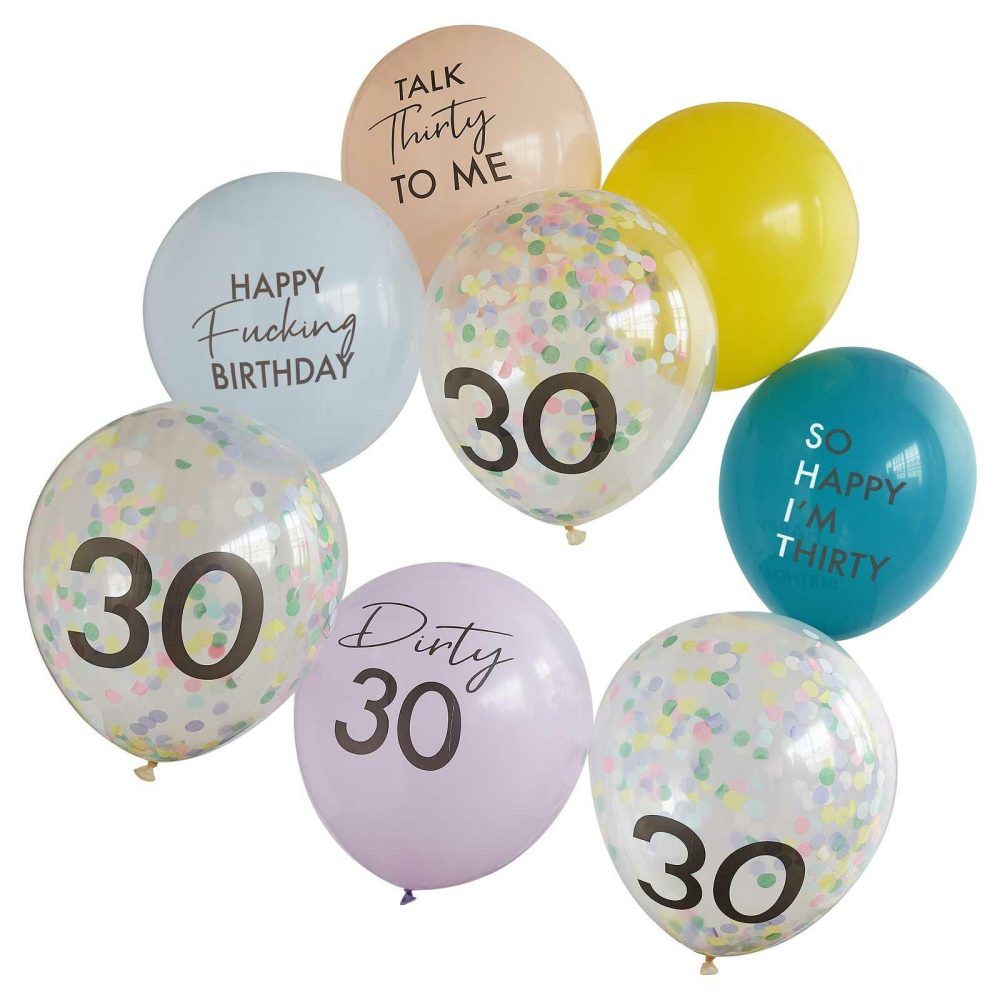 Latex Balloons |   Happy Fucking Birthday 30Th Birthday Balloon Bundle Balloons Helium Balloons