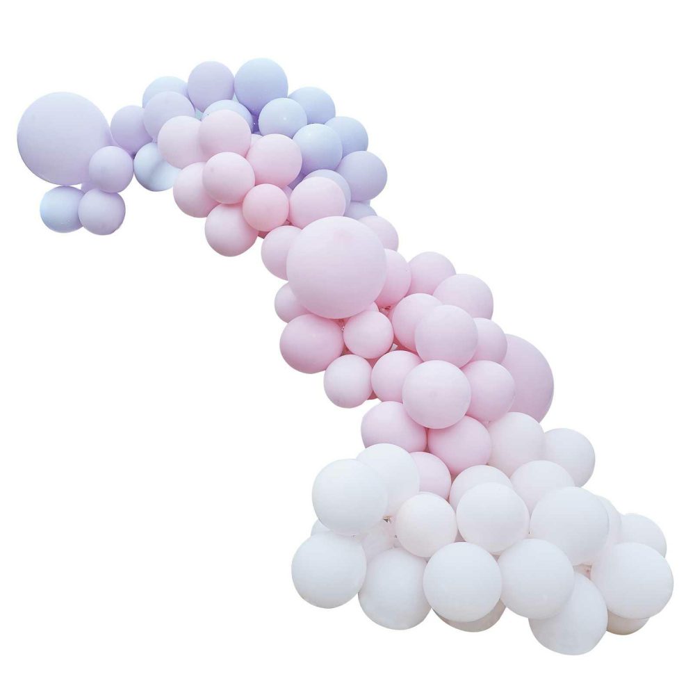 Latex Balloons |   Luxe Pastel Pink And Purple Balloon Arch Kit Balloon Arches Balloon Arches