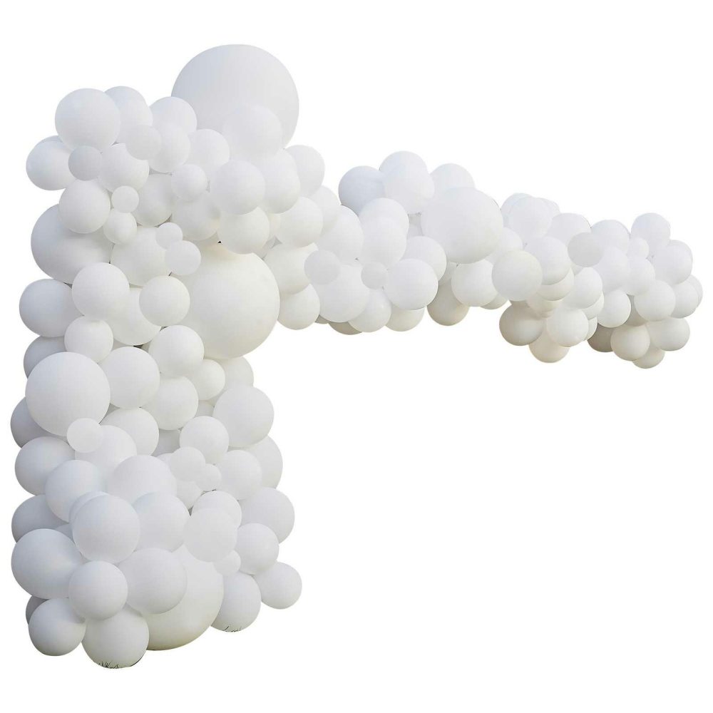 Latex Balloons |   Luxe White Balloon Arch Kit Balloon Arches Balloon Arches