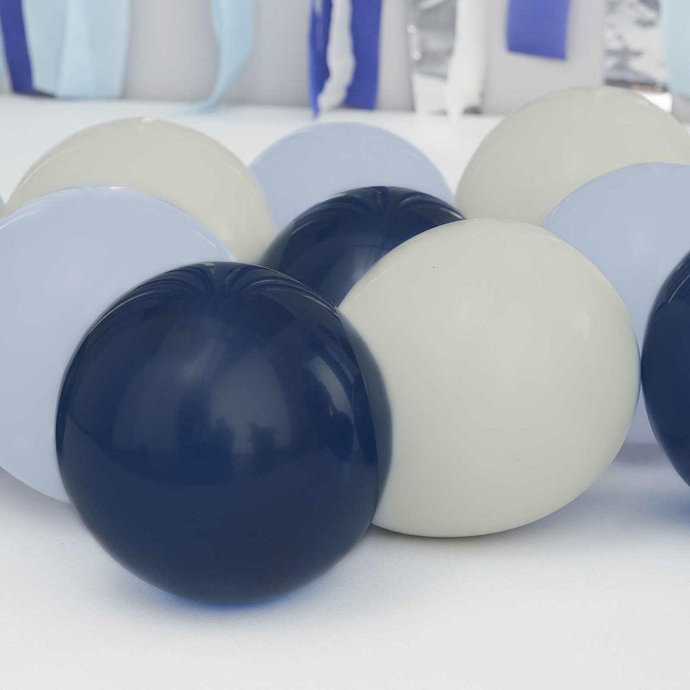 Latex Balloons |   Navy, Blue & Grey Balloon Mosaic Balloon Pack Balloon Packs Balloon Packs