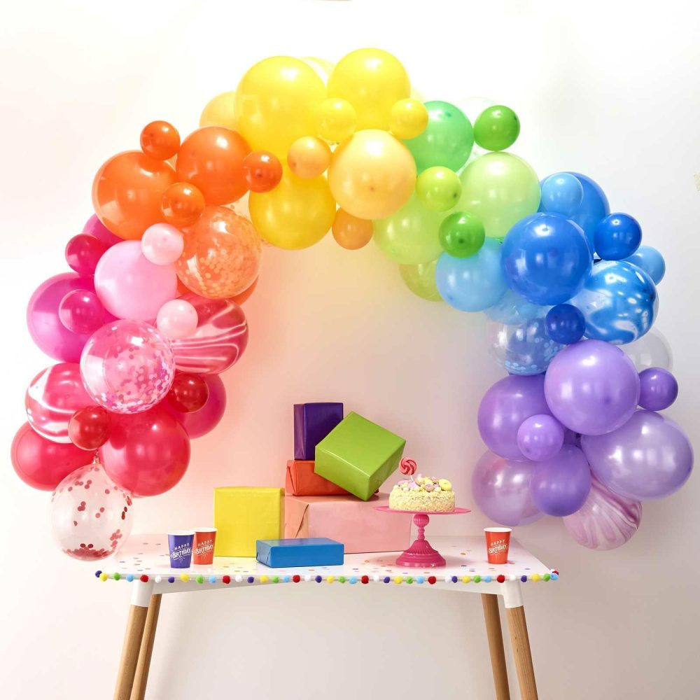 Latex Balloons |   Rainbow Balloon Arch Kit Balloon Arches Balloon Arches