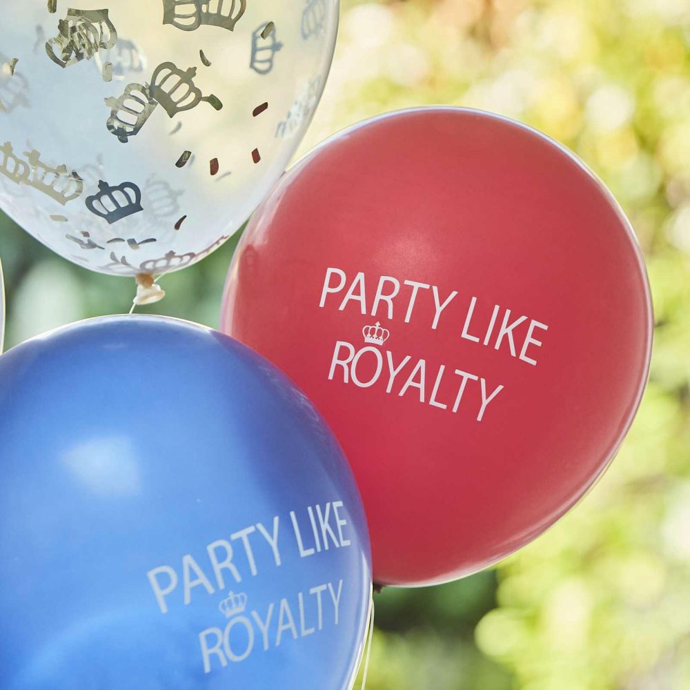 Latex Balloons |   Red, White & Blue Party Like Royalty Balloons Balloons Latex Balloons