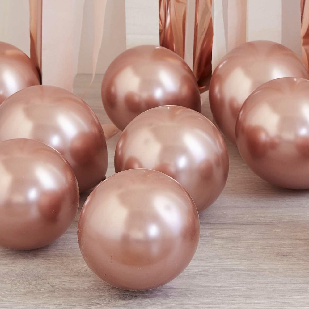 Latex Balloons |   Rose Gold Chrome Balloon Mosaic Balloon Pack Balloon Packs Balloon Packs