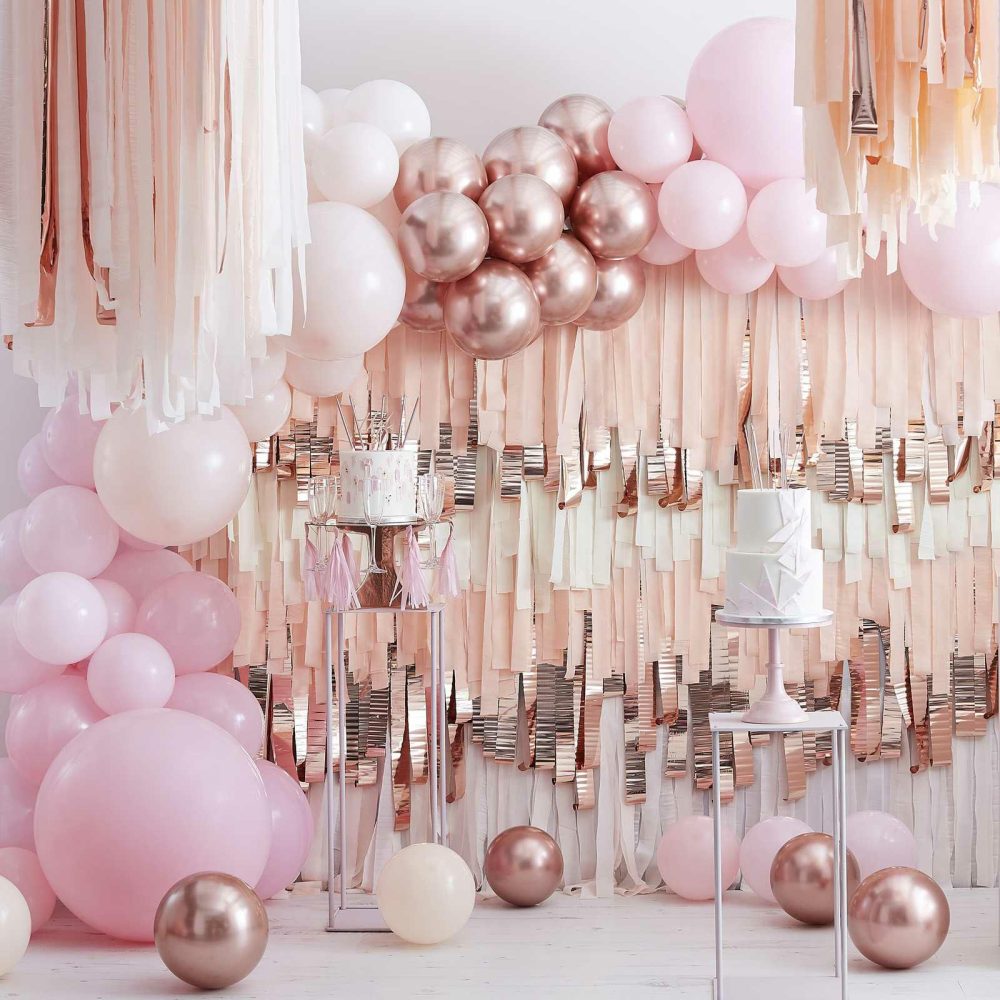 Latex Balloons |   Rose Gold Chrome Balloon Mosaic Balloon Pack Balloon Packs Balloon Packs