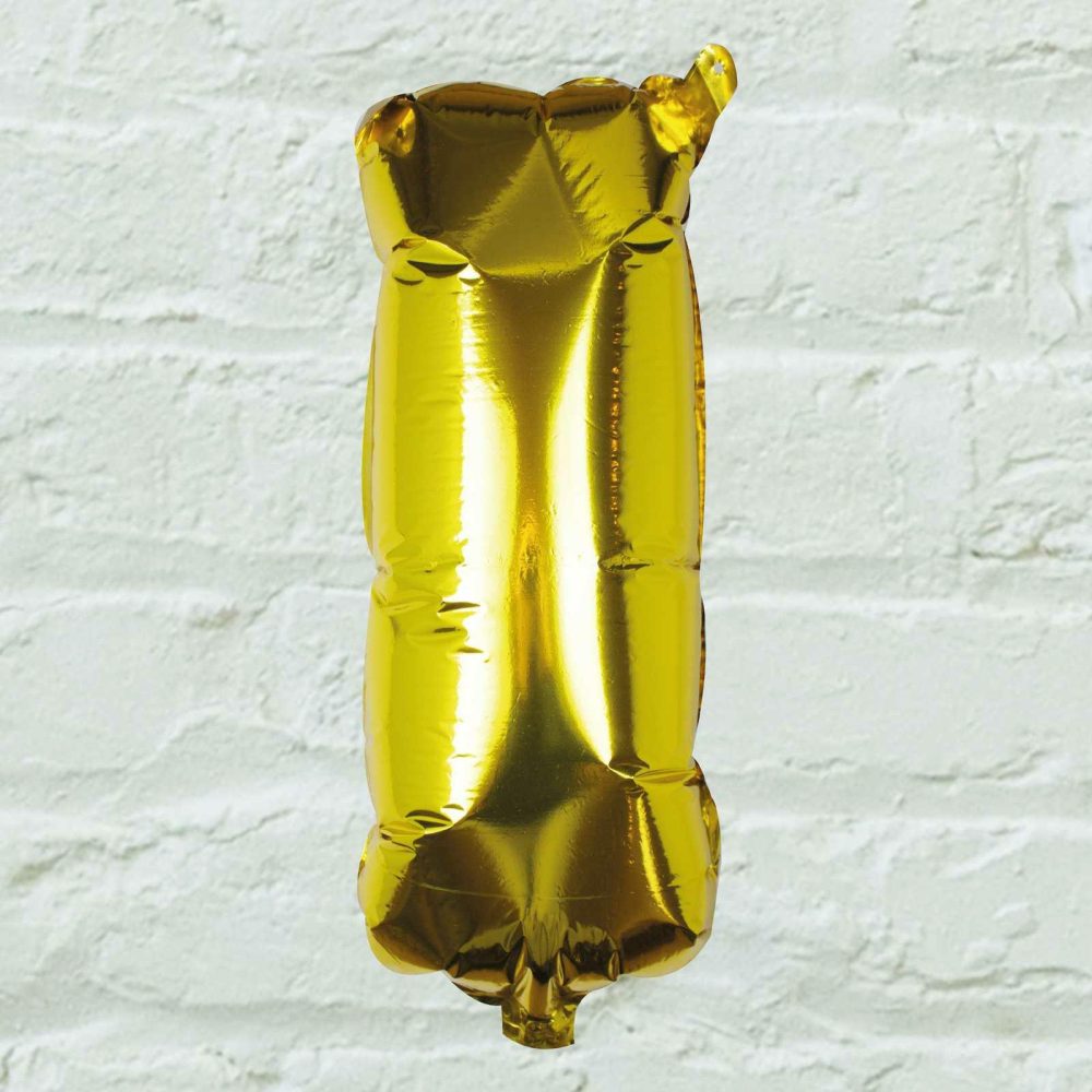 Letter Balloons |   Gold Foil Letter I Balloon Balloons Foil Balloons