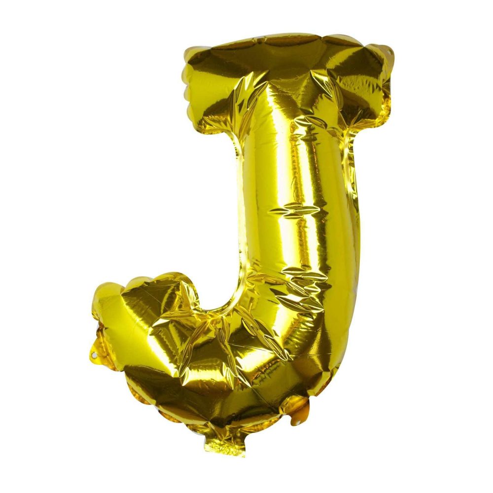 Letter Balloons |   Gold Foil Letter J Balloon Balloons Foil Balloons