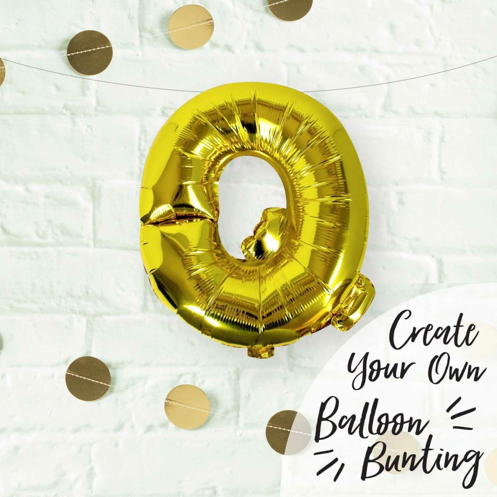 Letter Balloons |   Gold Foil Letter Q Balloon Balloons Foil Balloons