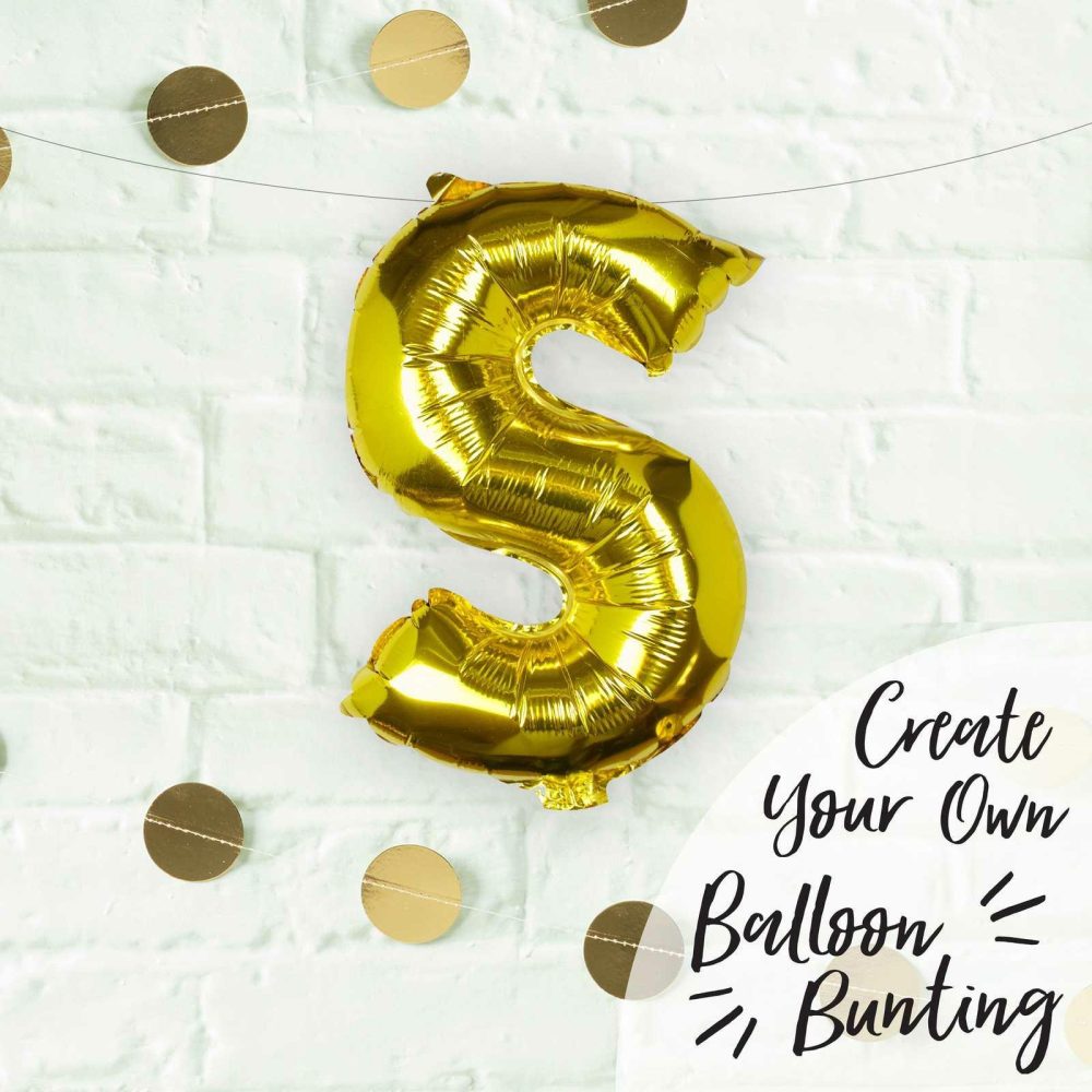 Letter Balloons |   Gold Foil Letter S Balloon Balloons Foil Balloons