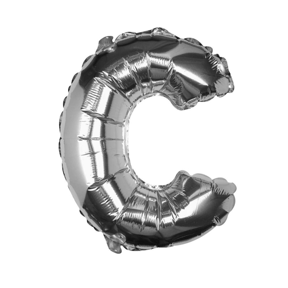 Letter Balloons |   Silver Foil Letter C Balloon Balloons Foil Balloons