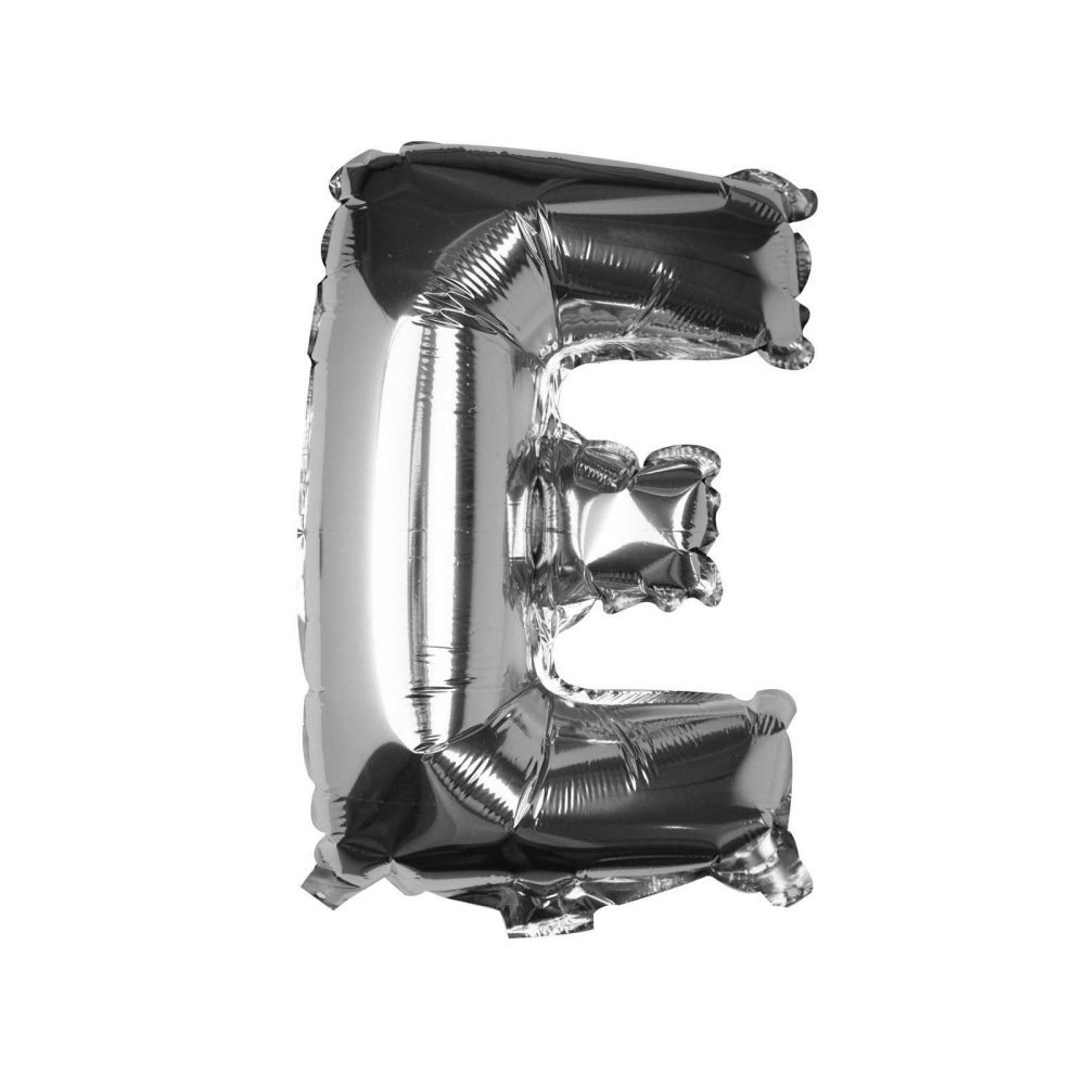 Letter Balloons |   Silver Foil Letter E Balloon Balloons Foil Balloons