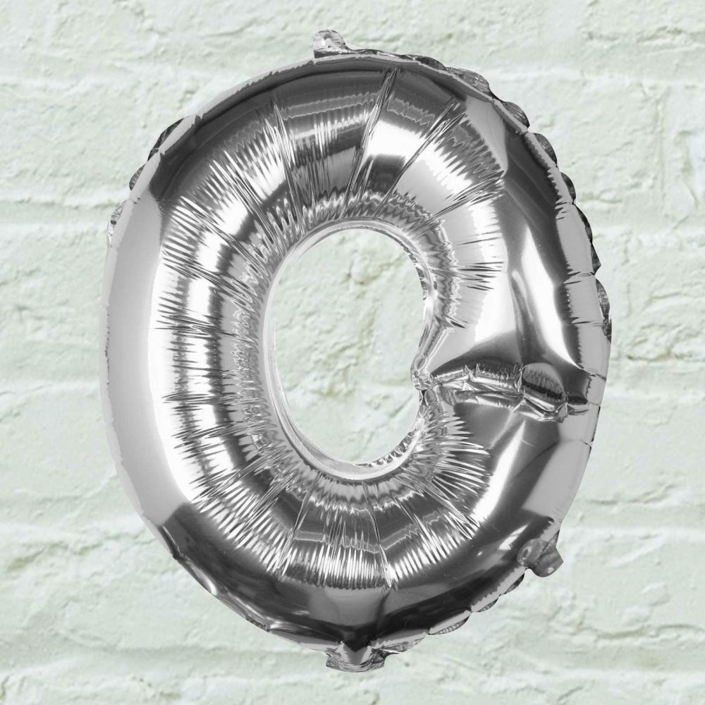 Letter Balloons |   Silver Foil Letter O Balloon Balloons Foil Balloons