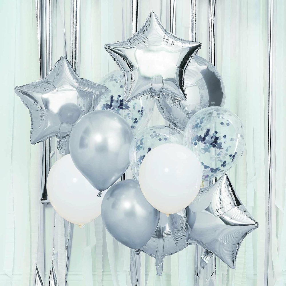 Letter Balloons |   Silver Prom 2024 Balloon Bundle Balloons Foil Balloons