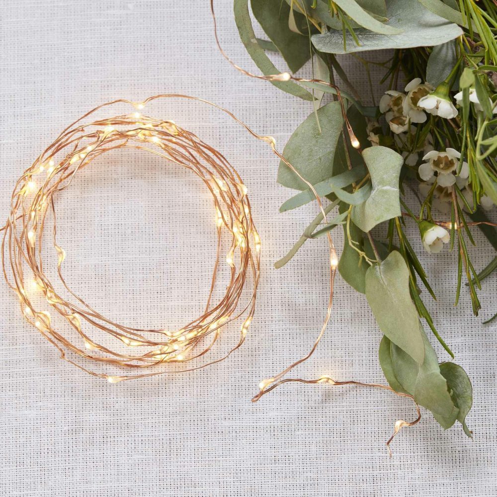 Lighting |   Rose Gold Led String Lights Homeware Lighting